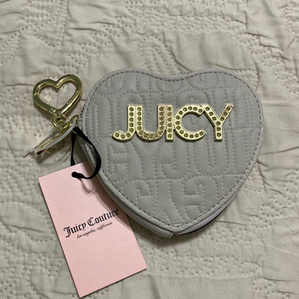 ☘️NWT! Juicy Couture Grey Logo Coin Purse